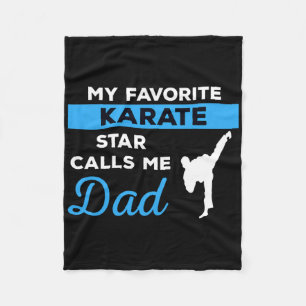Funny Karate Dad Martial Arts Fighting Shirt Gift  Fleece Blanket