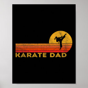 Funny Karate Dad Martial Arts Retro  Poster