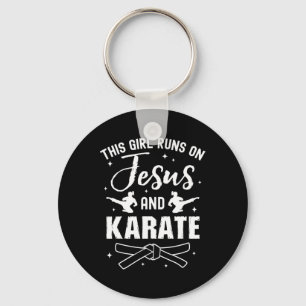 Funny Karate Design For Girls Women Karate Martial Keychain