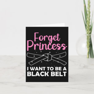 Funny Karate Design For Women Girls Black Belt Mar Card
