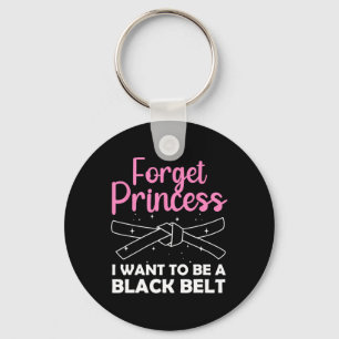 Funny Karate Design For Women Girls Black Belt Mar Keychain