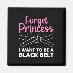 Funny Karate Design For Women Girls Black Belt Mar Magnet
