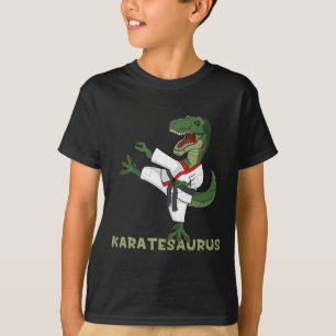 Funny Karate Dinosaur Karatesaurus T-rex Graphic K T-Shirt