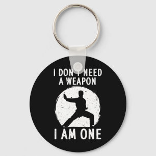 Funny Karate For Men Women Karate Black Belt Marti Keychain