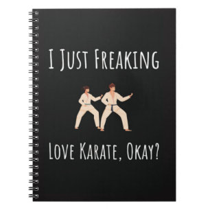 Funny Karate Gifts For Her Him Adult Fighter Notebook