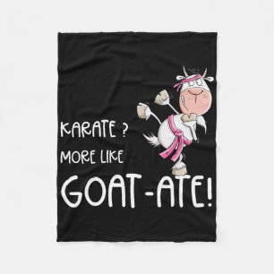 Funny Karate Goat I Karate Pun Martial Arts  Fleece Blanket