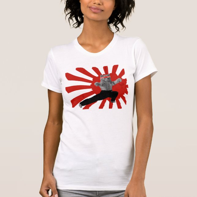 funny karate kitten T-Shirt (Front)