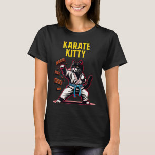 Funny Karate Kitty - Martial Arts Feline Champion  T-Shirt