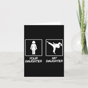 Funny Karate Mom Martial Arts Daughter Black Belt  Card