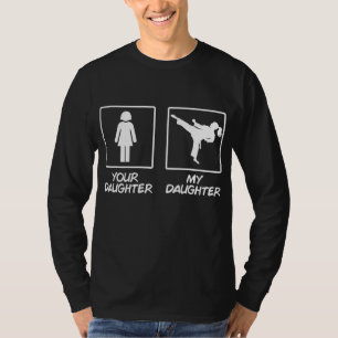 Funny Karate Mom Martial Arts Daughter Black Belt T-Shirt