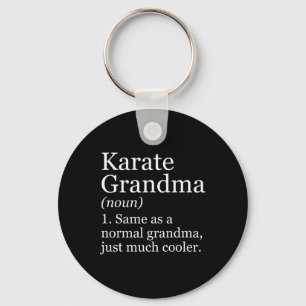 Funny Karate Shirt For Grandma Women's Karate Gran Keychain