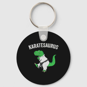 Funny Karate T Rex Dinosaur Cute Dino Martial Arts Keychain