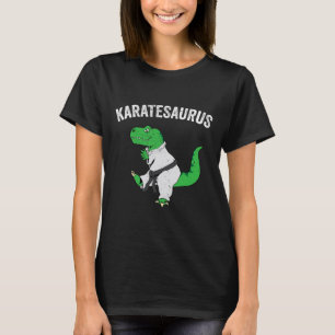 Funny Karate T Rex Dinosaur Cute Dino Martial Arts T-Shirt