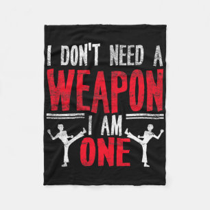 Funny Karate Taekwondo Joke Martial Arts Humor  Fleece Blanket