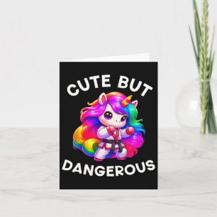 Funny Karate Unicorn Cute But Dangerous Karate Gi  Card