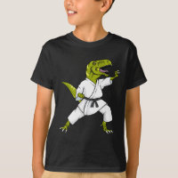 Funny Karatesaurus T-rex Dinosaur Karate Samurai D