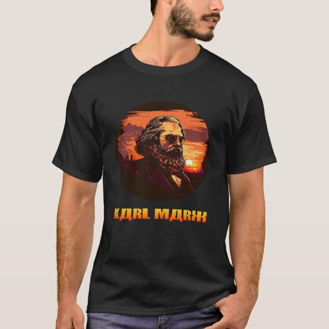 Funny Karl Marx, Socialist, Communist T-Shirt (Front)