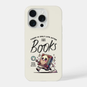 Funny Kawaii Book with quote Read more books iPhone 15 Pro Case