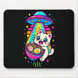 Funny Kawaii Cat Ramen Ufo Japanese Anime Women Gi Mouse Pad