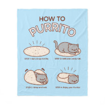 Funny Kawaii "Comment Purrito", une couverture en