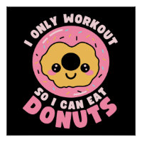 Funny Kawaii Donuts Workout Quote