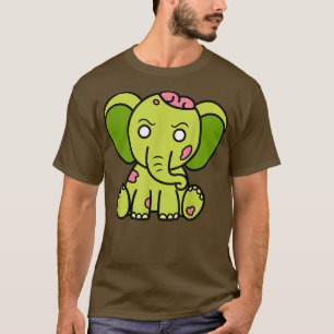 Funny Kawaii Elephant Zombie Halloween Cute Monste T-Shirt
