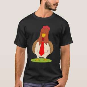 Funny Kawaii Hen Tie Japanese Chicken Kids Novelty T-Shirt