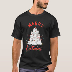 Funny Kawaii Merry Catmas Japenese Anime Cat Chris T-Shirt
