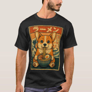 Funny Kawaii Ramen Corgi Japanese Noodles Corgi Ea T-Shirt