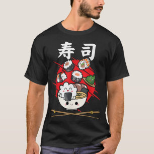 Funny Kawaii Sushi Japanese Food Anime Rice Japan  T-Shirt