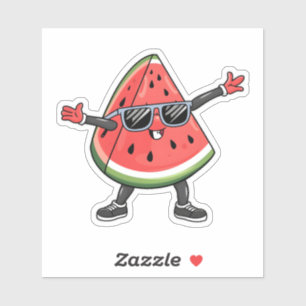 Funny Kawaii Watermelon Smiling with Sunglasses 