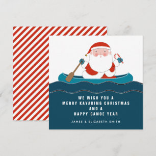 Funny Kayaking Canoe Christmas Cards