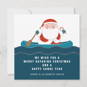 Funny Kayaking Canoe Christmas Cards