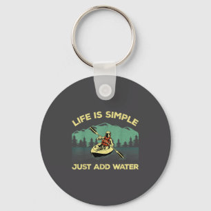 Funny Kayaking Design For Men Women Paddling Canoe Keychain