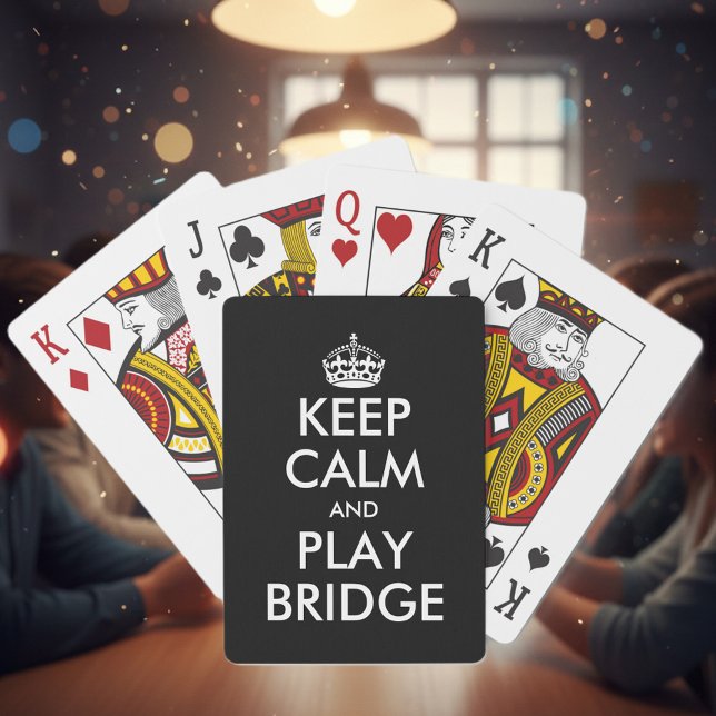 Funny Keep calm and play bridge playing cards (Custom keep calm playing cards)