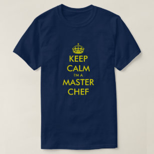 Funny keep calm cooking t shirt for master chef