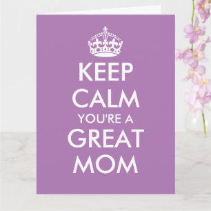 Funny keep calm Happy Mother's Day greeting Card