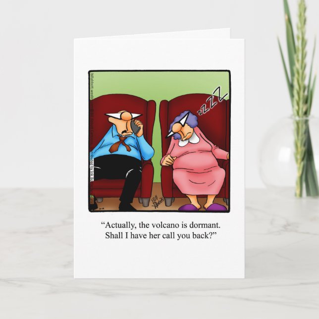 Funny "Keeping In Touch" Humour Blank Greeting Car Card (Front)