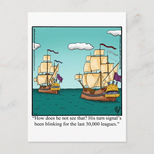 Funny Keeping In Touch Humour Postcard (Front)