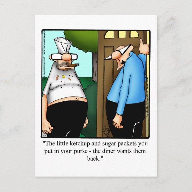 Funny Keeping In Touch Humour Postcard (Front)