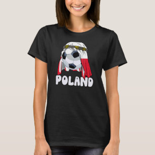Funny Keffiyeh Ball Poland Soccer Fans Gifts Footb T-Shirt