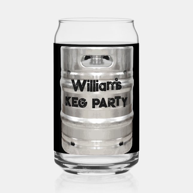 Funny Keg Party Can Shape Drink Glass (Front)