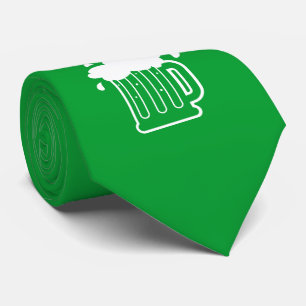 Funny kelly green St Patrick's Day party neck tie
