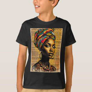 Funny Kente Cloth Head Wrap African American Women T-Shirt