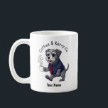 Funny Kerry Blue Terrier Dog Business Suit Coffee  Mug<br><div class="desc">Celebrate your love of dogs and your sense of humor with this unique cartoon-style mug featuring your favorite canine companion. This design tells the story of a "working dog" in a distinctive way, showcasing a stylish puppy ready to start his day with a bow tie and a hot cup of...</div>