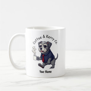Funny Kerry Blue Terrier Dog Business Suit Coffee  Mug