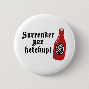 Funny Ketchup Pirate 2 Inch Round Button