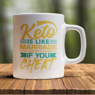 Funny Keto Diet Cheating Quote Coffee Mug