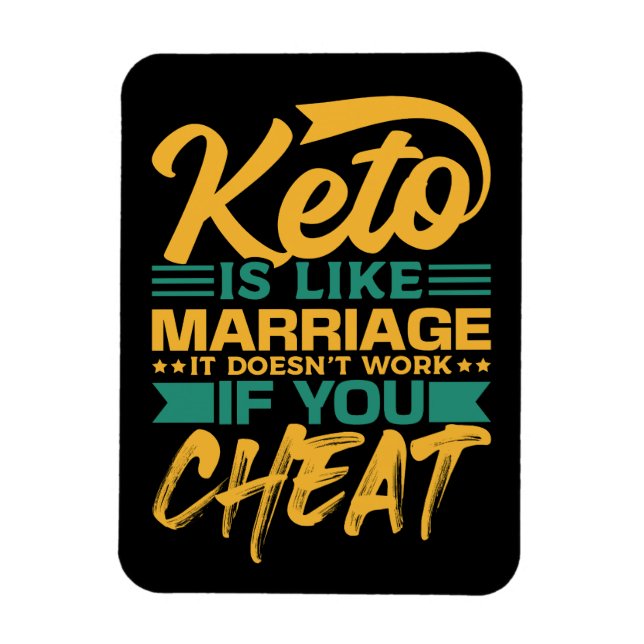 Funny Keto Diet Cheating Quote  Magnet (Vertical)