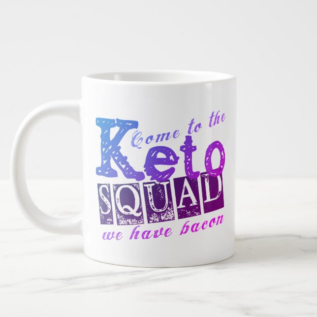 Funny Keto Diet Quote Large Coffee Mug (Left)